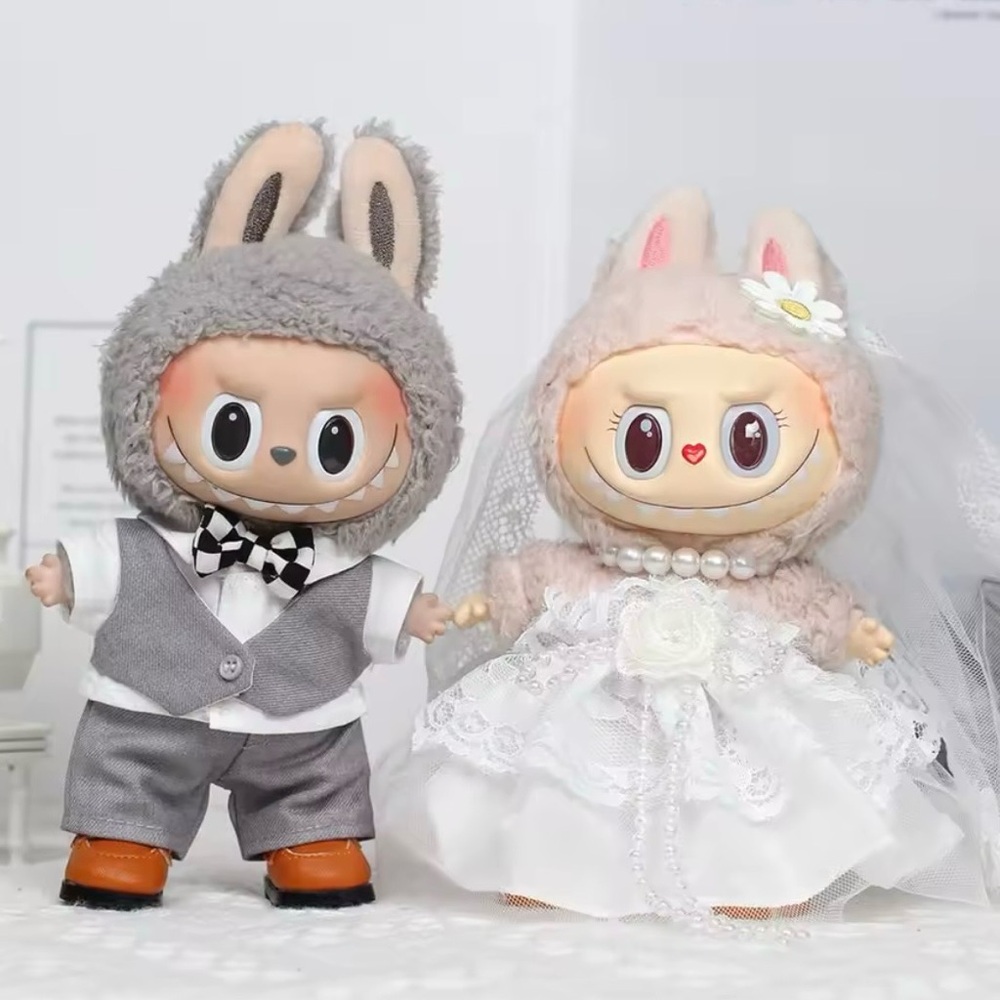 Labubu wedding outfit with shoes and accessories